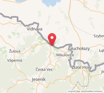 Map of Velké Kunětice, Olomoucký