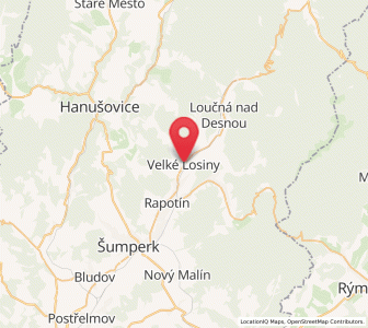 Map of Grossullersdorf, Olomoucký