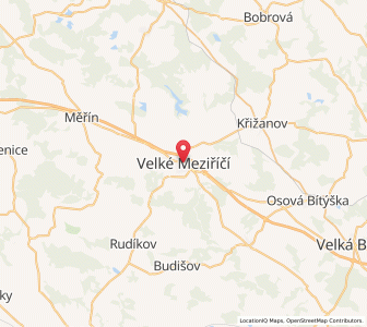Map of Großmeseritsch, Vysočina