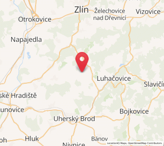 Map of Velký Ořechov, Zlín