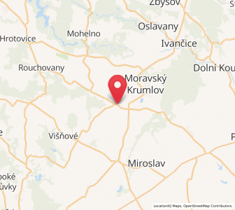Map of Vémyslice, South Moravian