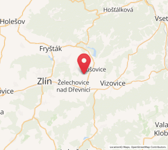 Map of Veselá, Zlín