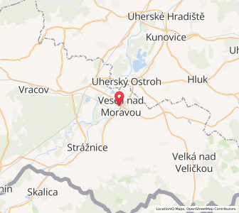 Map of Wessely an der March, South Moravian