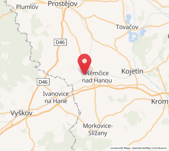 Map of Witzoměřitz, Olomoucký
