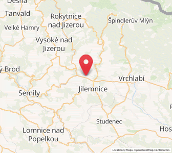 Map of Víchová nad Jizerou, Liberecký kraj