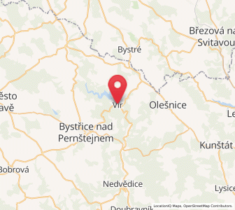 Map of Vír, Vysočina