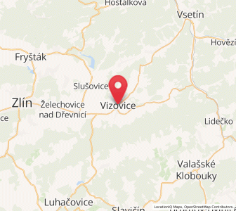 Map of Vizovice, Zlín