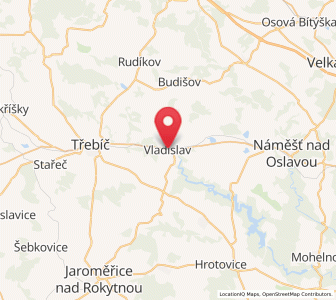 Map of Vladislav, Vysočina