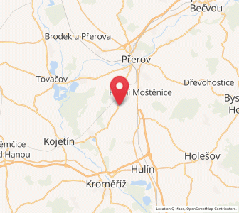 Map of Vlkoš, Olomoucký