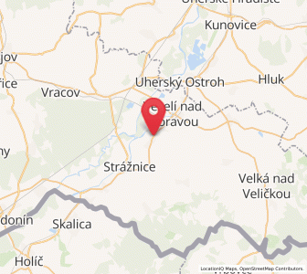 Map of Vnorovy, South Moravian