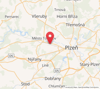 Map of Vochov, Plzeň Region