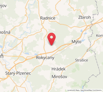 Map of Volduchy, Plzeň Region