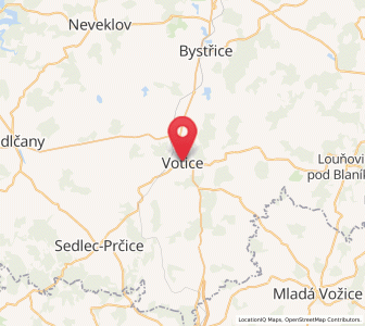 Map of Votice, Central Bohemia