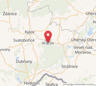 Map of Vracov, South Moravian