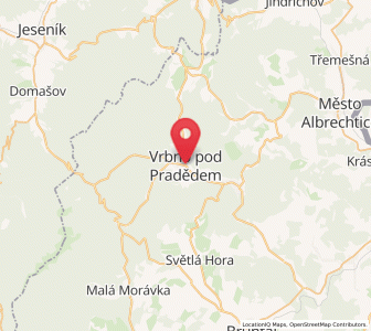 Map of Vrbno pod Pradedem, Moravskoslezský