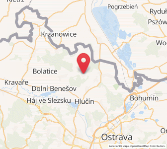 Map of Vřesina, Moravskoslezský