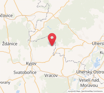 Map of Vřesovice, South Moravian