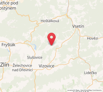 Map of Wschemin, Zlín
