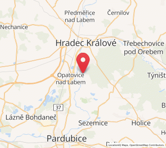 Map of Vysoká nad Labem, Královéhradecký kraj
