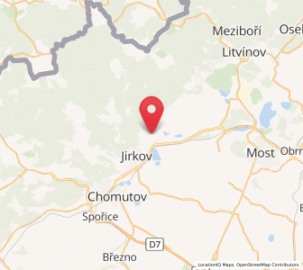 Map of Vysoká Pec u Jirkova, Ústecký kraj