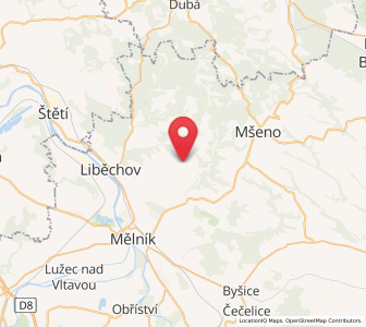 Map of Vysoká, Central Bohemia