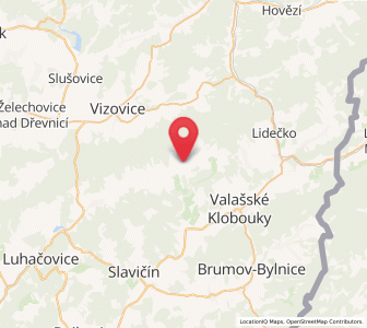 Map of Vysoké Pole, Zlín