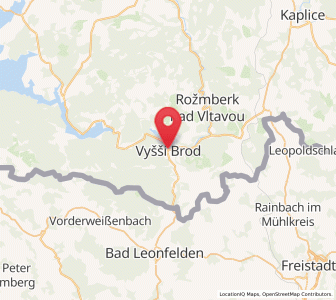 Map of Hohenfurth, Jihočeský kraj