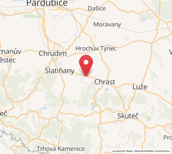 Map of Zaječice, Pardubický