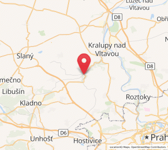 Map of Zákolany, Central Bohemia