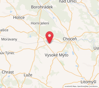 Map of Zámrsk, Pardubický