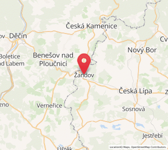 Map of Sandau, Liberecký kraj