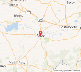 Map of Saaz, Ústecký kraj
