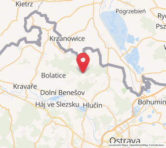 Map of Závada, Moravskoslezský