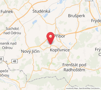 Map of Sawersdorf, Moravskoslezský