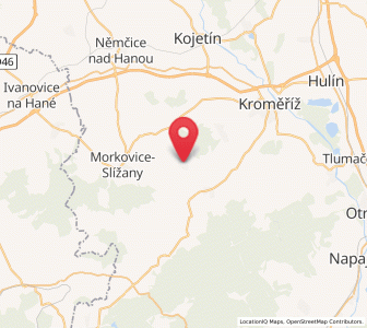 Map of Zborovice, Zlín