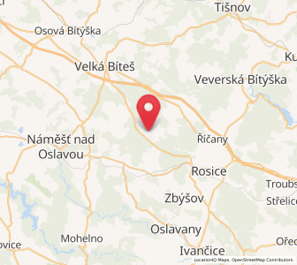 Map of Zbraslav, South Moravian