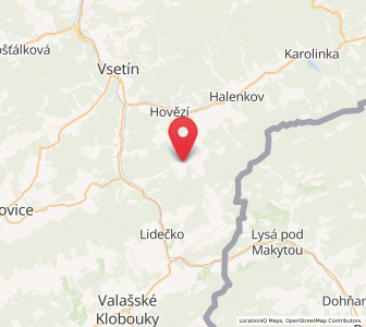 Map of Zděchov, Zlín