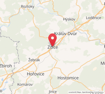 Map of Zdice, Central Bohemia