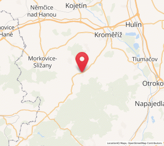 Map of Zdounky, Zlín