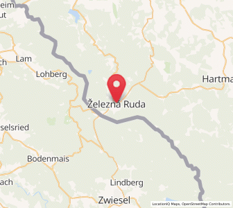 Map of Markt Eisenstein, Plzeň Region