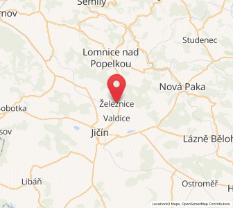 Map of Železnice, Královéhradecký kraj