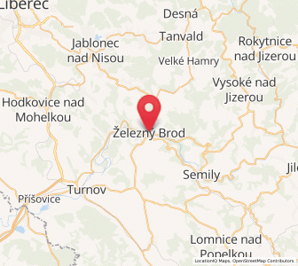 Map of Eisenbrod, Liberecký kraj