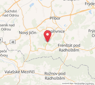 Map of Senftleben, Moravskoslezský