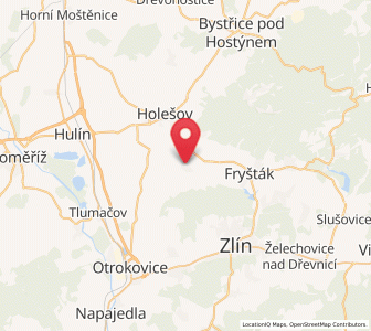 Map of Žeranovice, Zlín