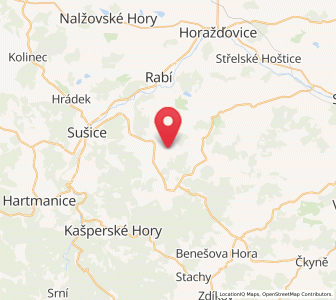 Map of Žihobce, Plzeň Region