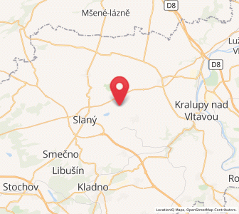 Map of Žižice, Central Bohemia