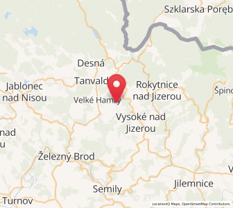 Map of Zlatá Olešnice, Liberecký kraj