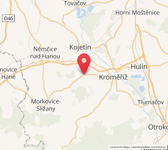 Map of Zlobice, Zlín
