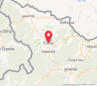 Map of Friedeberg, Olomoucký