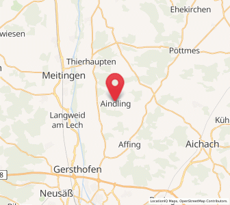 Map of Aindling, Bavaria